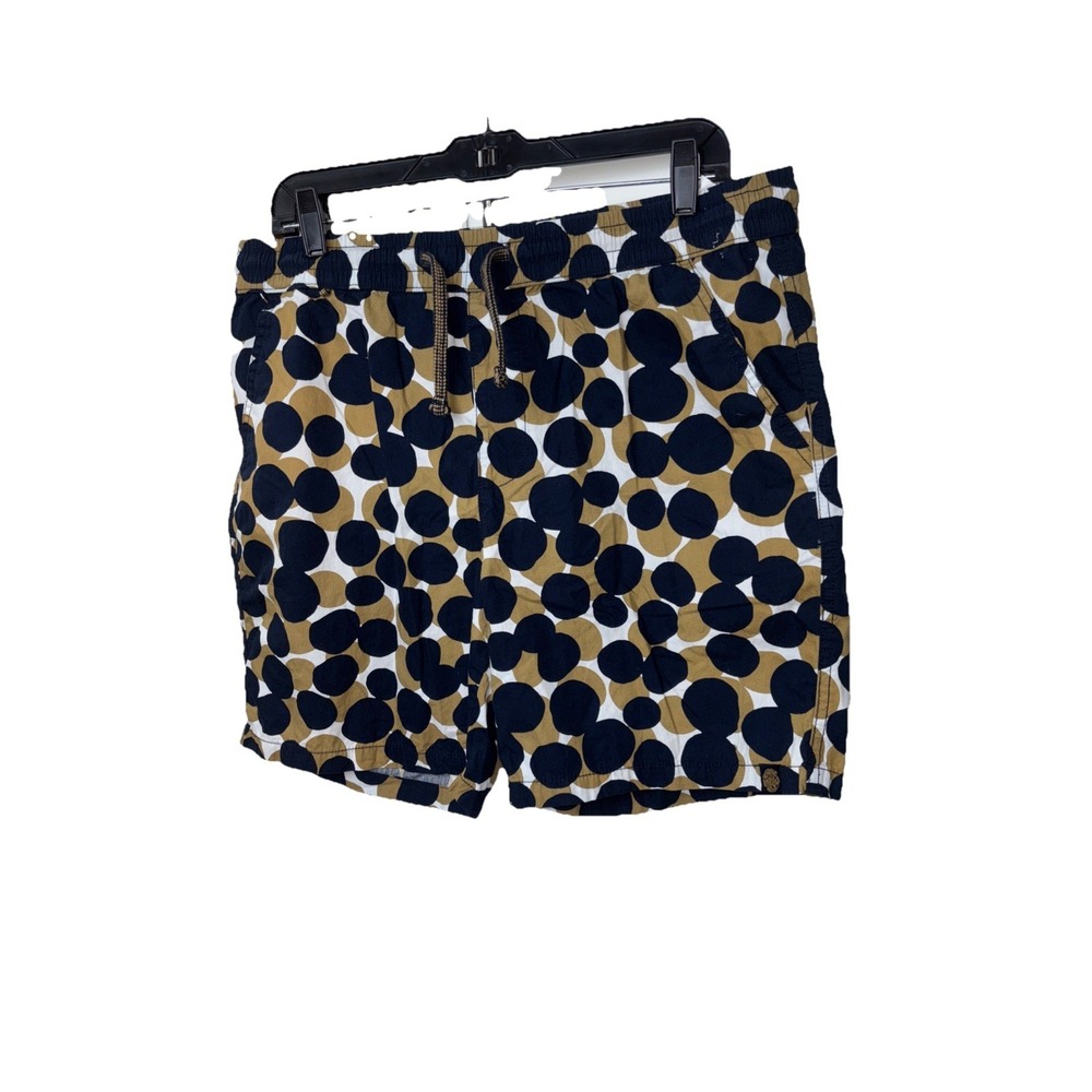 Cactus Man Black Multi Dot Pattern 100% Cotton Pull On Shorts Men's Size XL